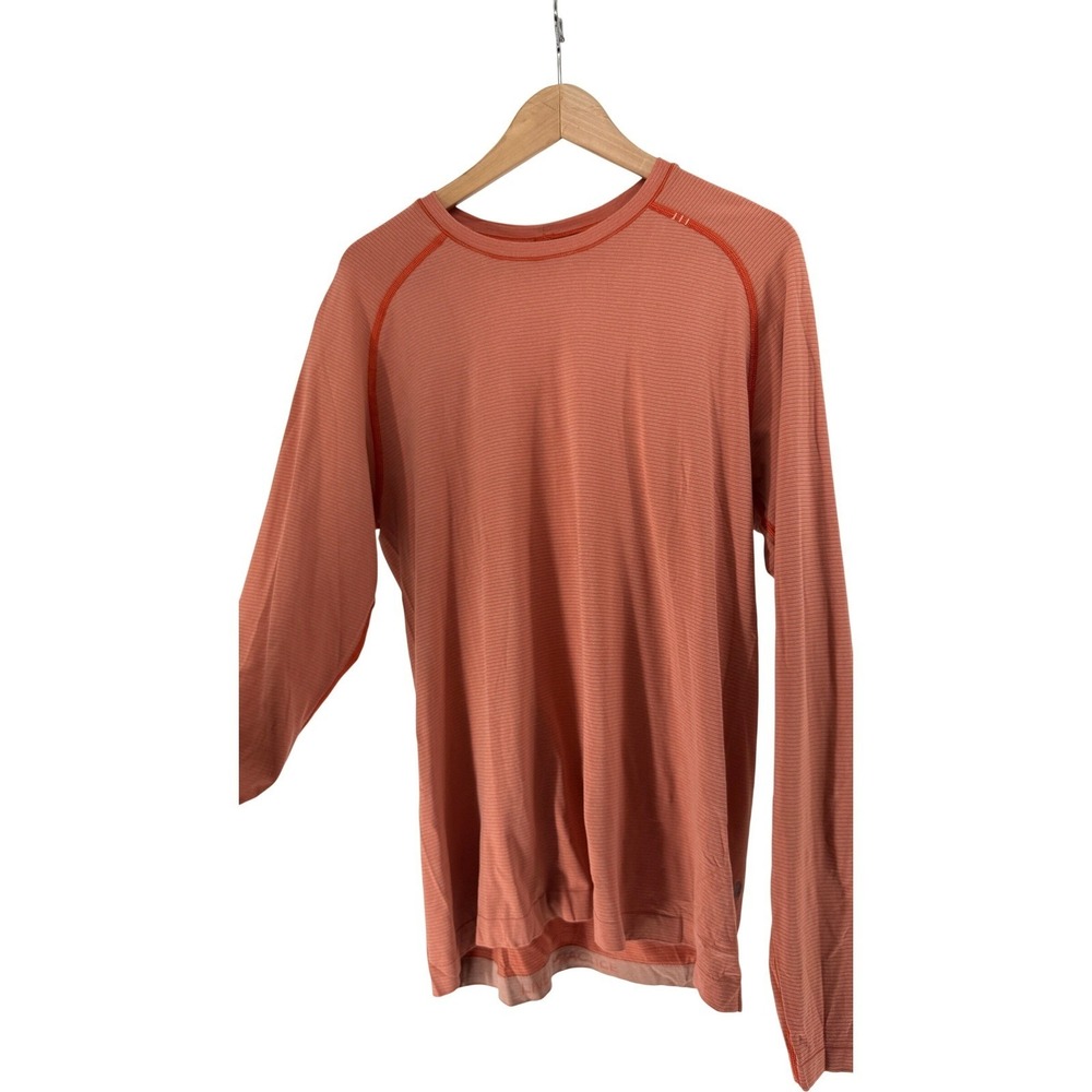 Lululemon Metal Vent Tech Long Sleeve Top Womens L Rust Orange Athletic Gorpcore - Picture 3 of 10